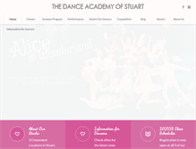 Tablet Screenshot of danceacademyofstuart.com